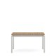 KAVE HOME Canyelles havebord, m. 1 till�gsplade - polywood og lysegr� aluminium (140(200)x90)