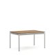 KAVE HOME Canyelles havebord, m. 1 till�gsplade - polywood og lysegr� aluminium (140(200)x90)