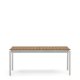 KAVE HOME Canyelles havebord, m. 1 till�gsplade - polywood og lysegr� aluminium (180(240)x100)