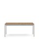 KAVE HOME Canyelles havebord, m. 1 till�gsplade - polywood og lysegr� aluminium (180(240)x100)