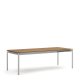KAVE HOME Canyelles havebord, m. 1 till�gsplade - polywood og lysegr� aluminium (180(240)x100)
