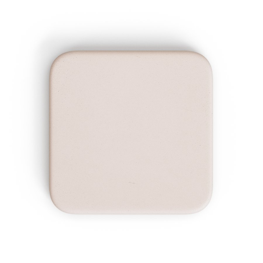 KAVE HOME Esilda utebord med hvit sementplate 70x70cm og grnt stlunderstell 42x45cm