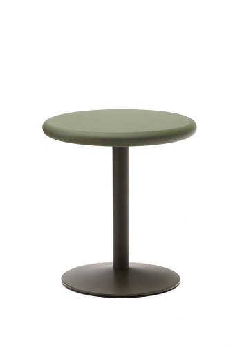 KAVE HOME Esilda rundt utendrsbord med grnn sementplate 70 cm og grnn stlbase 55 x 72 cm