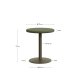 KAVE HOME Esilda rundt utendrsbord med grnn sementplate 70 cm og grnn stlbase 55 x 72 cm