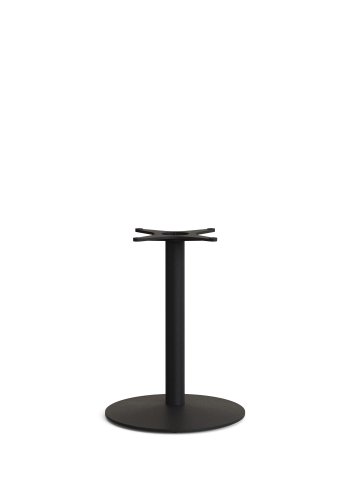 KAVE HOME Esilda rundt utendrsbord med hvit sementplate 70 cm og svart stlbase 55 x 72 cm