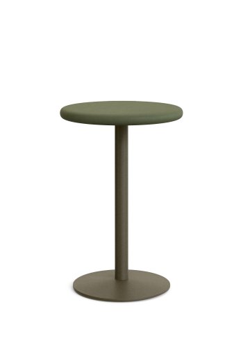 KAVE HOME Esilda utendrs rundt hyt bord med grnn sementplate 70 cm og grnn stlbase 55 x 96 cm