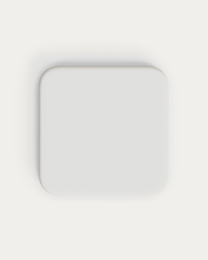 KAVE HOME Dina utebord med hvit sementplate 70x70cm og hvit stlbase 48x48x72cm