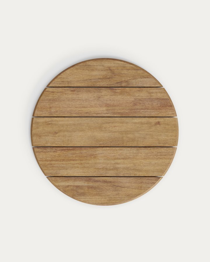 KAVE HOME Esilda utendrs rundt bord med FSC 100% akasie topp 80cm og grnt stlfot 55x72cm