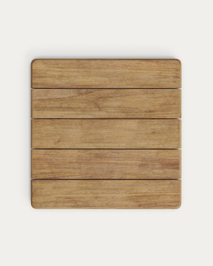 KAVE HOME Esilda utebord med FSC 100 % akasieplate 80x80 cm og grnt stlunderstell 55x72 cm