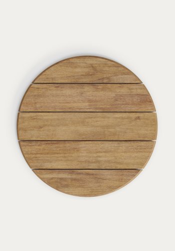 KAVE HOME Esilda utendrs rundt hyt bord med FSC 100 % akasieplate 80 cm og grnt stlunderstell 55x96