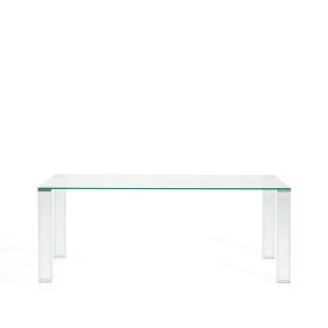 KAVE HOME Adularia spisebord, rektangul�r - klar h�rdet glas (200x100)