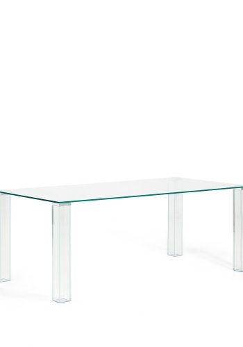 KAVE HOME Adularia spisebord, rektangul�r - klar h�rdet glas (200x100)