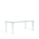 KAVE HOME Adularia spisebord, rektangul�r - klar h�rdet glas (200x100)