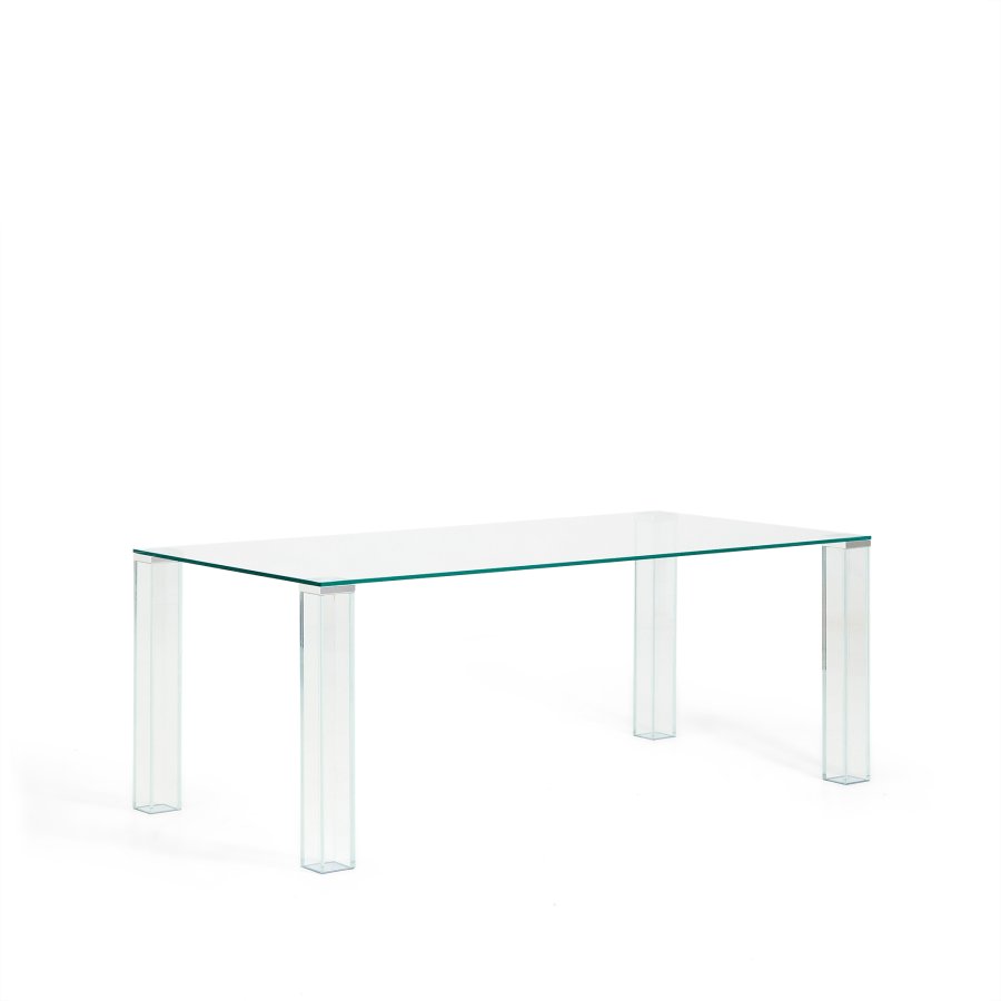 KAVE HOME Adularia spisebord, rektangul�r - klar h�rdet glas (200x100)
