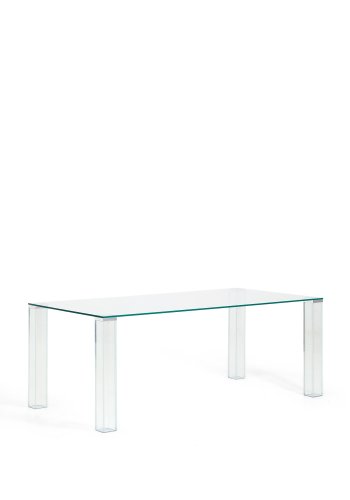 KAVE HOME Adularia spisebord, rektangul�r - klar h�rdet glas (200x100)