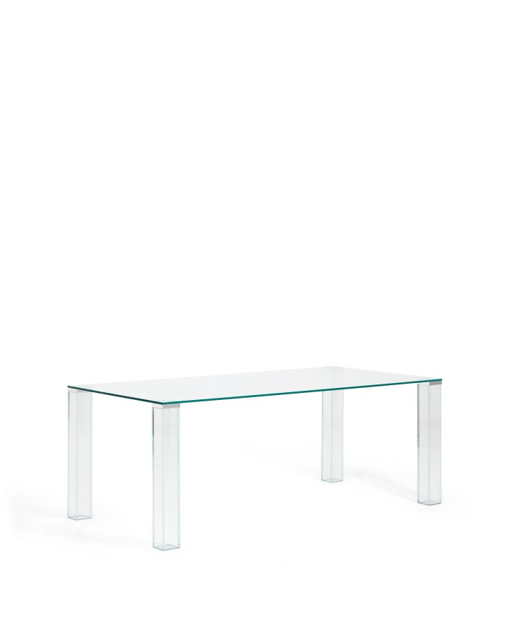 KAVE HOME Adularia spisebord, rektangul�r - klar h�rdet glas (200x100)