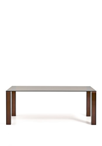 KAVE HOME Adularia spisebord, rektangul�r - brun h�rdet glas (200x100)