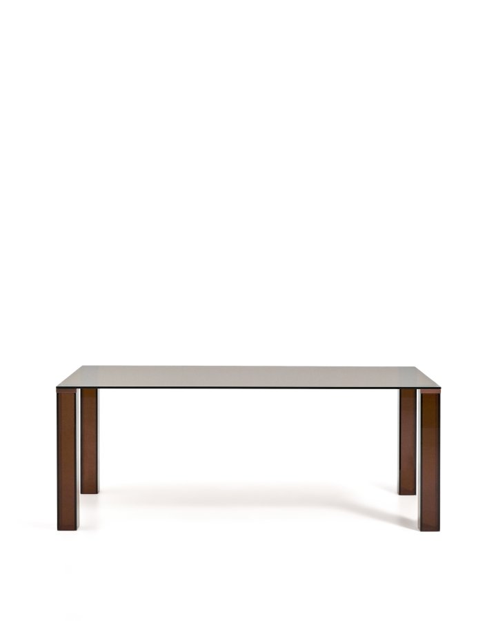 KAVE HOME Adularia spisebord, rektangul�r - brun h�rdet glas (200x100)