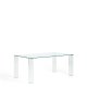 KAVE HOME Adularia spisebord, rektangul�r - klar h�rdet glas (160x90)