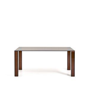 KAVE HOME Adularia spisebord, rektangul�r - brun h�rdet glas (160x90)
