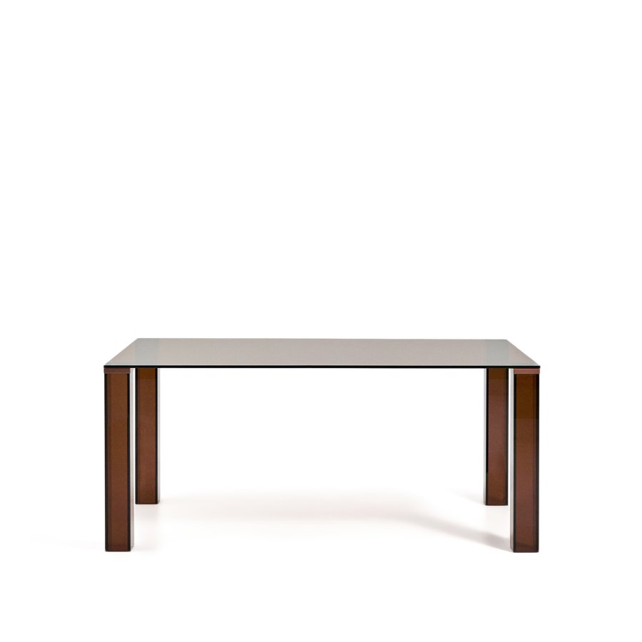 KAVE HOME Adularia spisebord, rektangul�r - brun h�rdet glas (160x90)