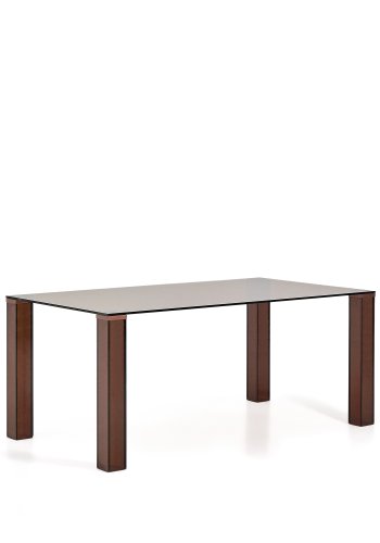 KAVE HOME Adularia spisebord, rektangul�r - brun h�rdet glas (160x90)