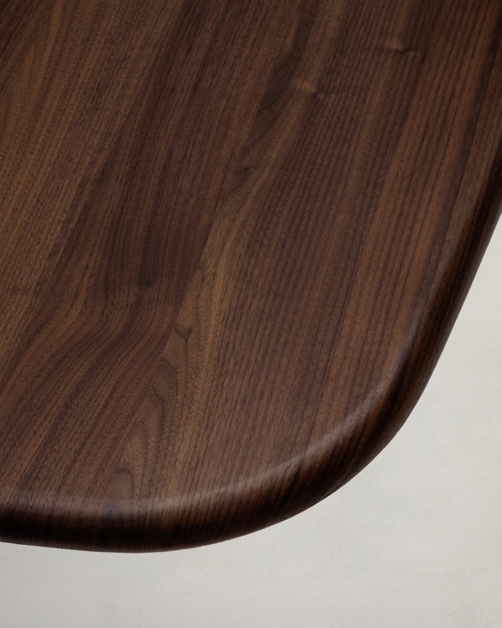 KAVE HOME Melvar spisebord. rektangul�r - brun valn�ddefiner og b�rstet rustfrit st�l (180x100)