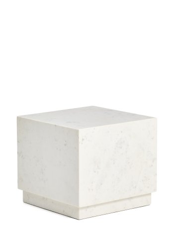 KAVE HOME Sorein sidebord, kvadratisk - hvid marmor (40x40)