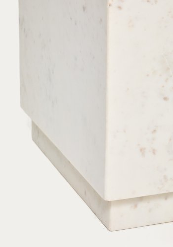KAVE HOME Sorein sidebord, kvadratisk - hvid marmor (40x40)