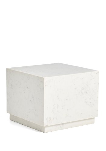 KAVE HOME Sorein sidebord, kvadratisk - hvid marmor (50x50)