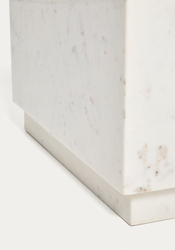 KAVE HOME Sorein sidebord, kvadratisk - hvid marmor (50x50)
