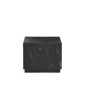 KAVE HOME Sorein sidebord, kvadratisk - sort marmor (50x50)