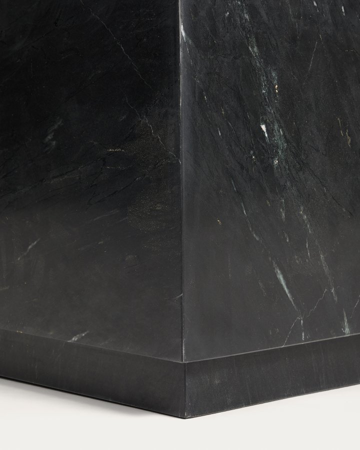 KAVE HOME Sorein sidebord, kvadratisk - sort marmor (50x50)