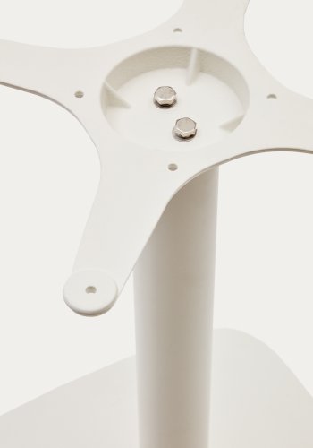 KAVE HOME Dina barbordben med firkantet metallbase i hvitmalt utfrelse