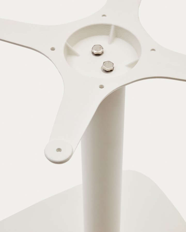  KAVE HOME Dina Stehtischbeine mit quadratischem Metallsockel in weiß lackierter Ausführung