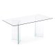 KAVE HOME Burano spisebord, rektangulrt - klart glass (200x90)