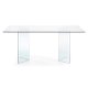 KAVE HOME Burano spisebord, rektangulrt - klart glass (200x90)