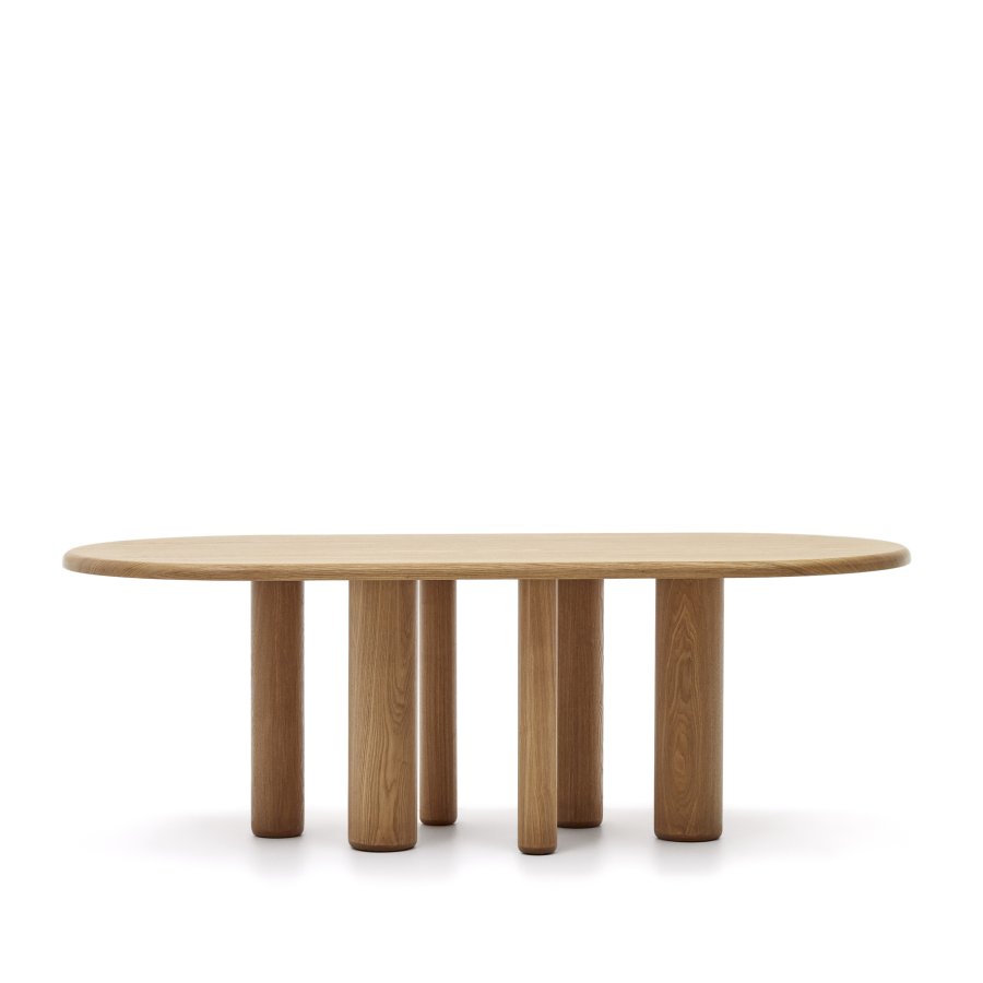 KAVE HOME Mailen spisebord, ovalt - brun ask finer (220x105)