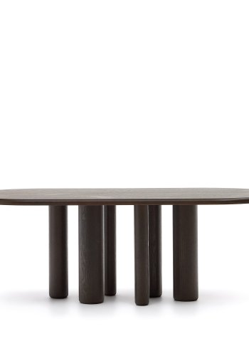 KAVE HOME Mailen spisebord, ovalt - mrk brun ask finer (220x105)