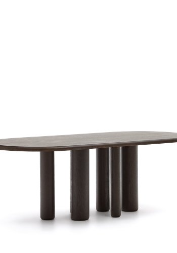 KAVE HOME Mailen spisebord, ovalt - mrk brun ask finer (220x105)