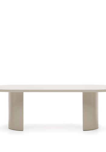 KAVE HOME Nealy-bord i lakkert MDF med ecru-finish, 240 x 100 cm