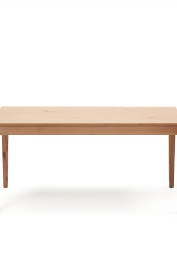 KAVE HOME Yain spisebord, med uttrekk - naturlig eikefiner og eik (160(220)x80)
