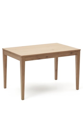 KAVE HOME Yain spisebord, med uttrekk - naturlig eikefiner og eik (120(180)x80)