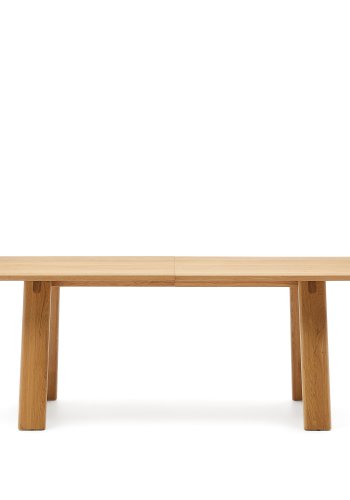 KAVE HOME Arlen spisebord, med uttrekk - naturlig finer og eik (200(250)x95)