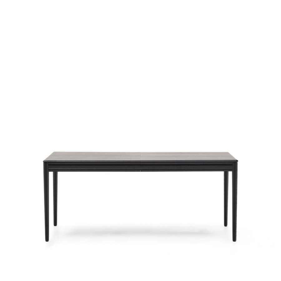 KAVE HOME Lenon uttrekksbord i svart eikefiner og heltre eik 160(200)x90cm FSC Mix Credit