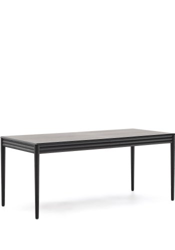 KAVE HOME Lenon uttrekksbord i svart eikefiner og heltre eik 160(200)x90cm FSC Mix Credit