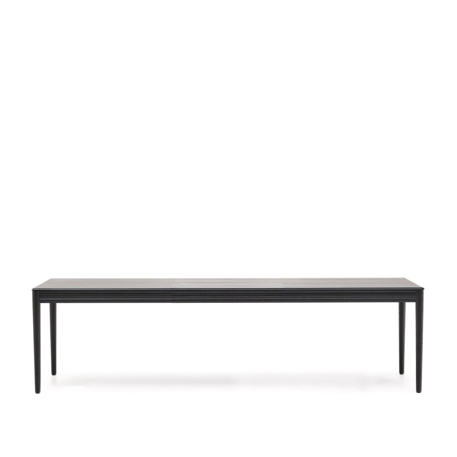 KAVE HOME Lenon uttrekksbord i sort eikefiner og heltre eik 200(280)x90cm FSC Mix Credit