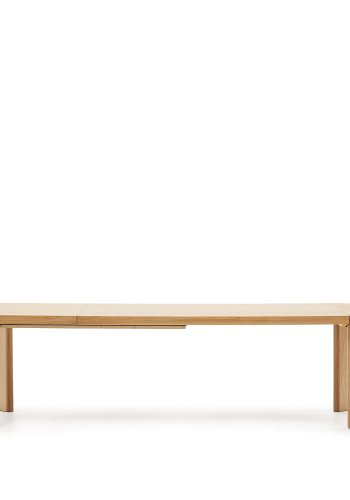 KAVE HOME Jondal uttrekkbart bord laget av heltre og eikefiner, 200 (280) cm x 100 cm FSC 100%