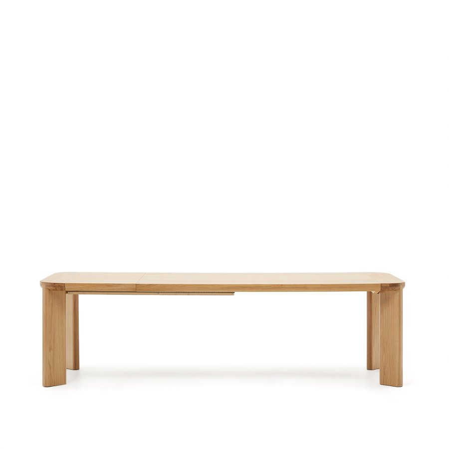 KAVE HOME Jondal uttrekkbart bord laget av heltre og eikefiner, 200 (280) cm x 100 cm FSC 100%