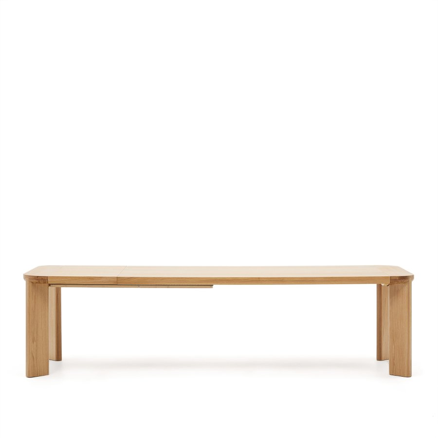 KAVE HOME Jondal uttrekkbart bord laget av heltre og eikefiner, 240 (320) cm x 100 cm FSC 100%